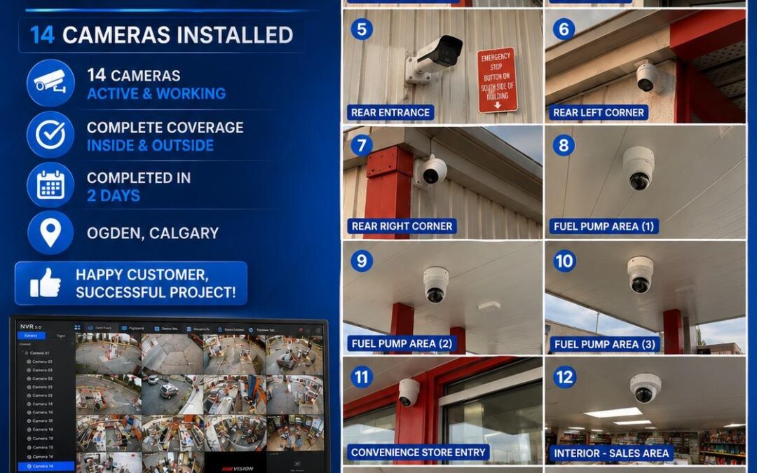 14-Camera Gas Station Installation | Completed in 2 Days | Ogden, Calgary